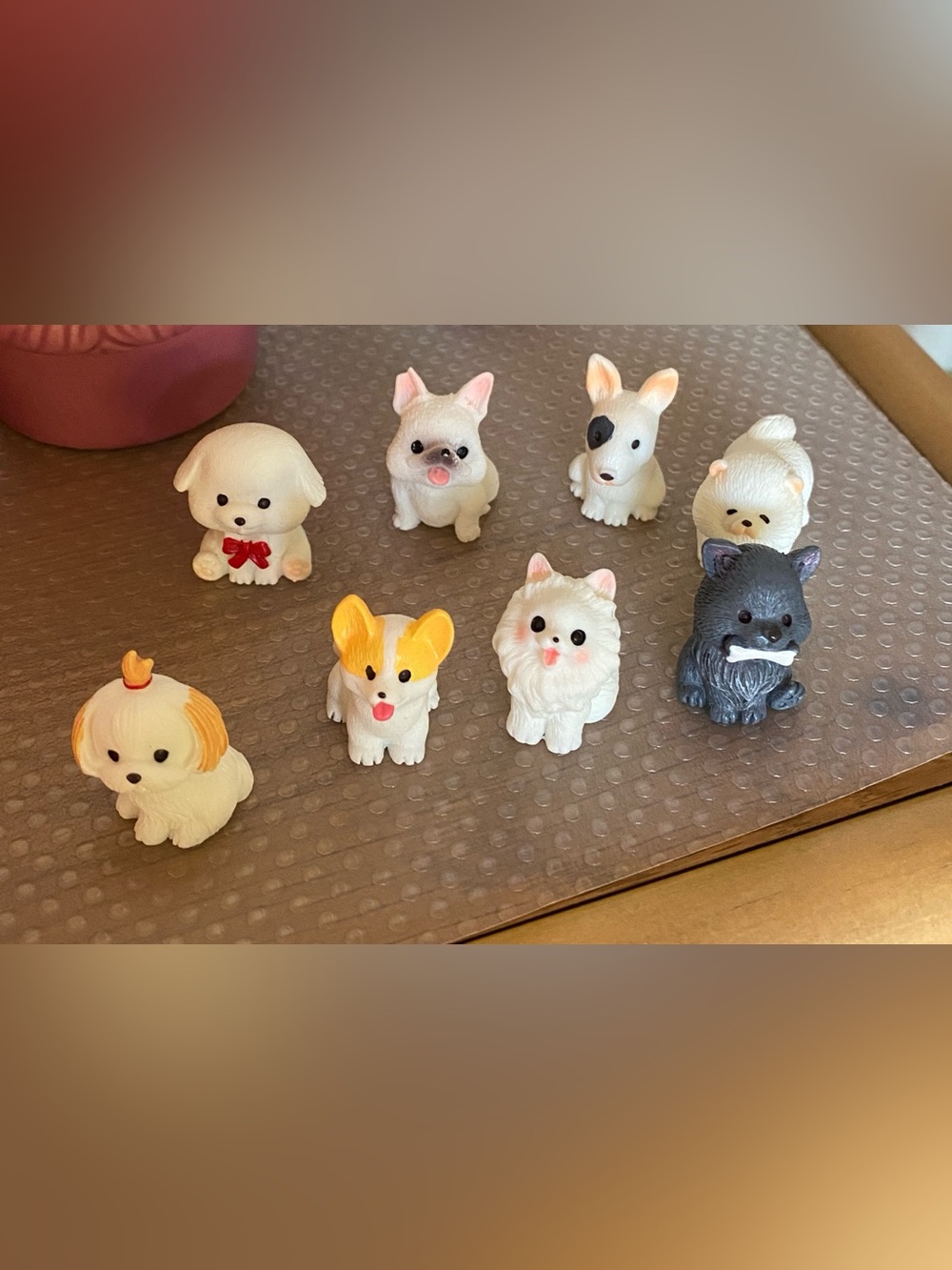 Lot of 8 Cute Mini Dog Puppy Figurines Figures Collectible Toy Decor